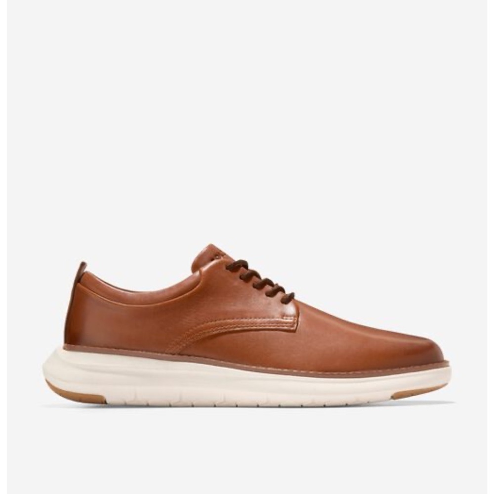 Cole Haan Tan Leather Sneakers with Black Laces - Picture 7 of 7